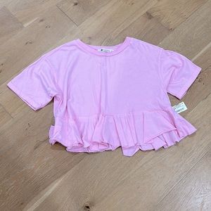 The Impeccable Pig Small Pink Cropped T-Shirt